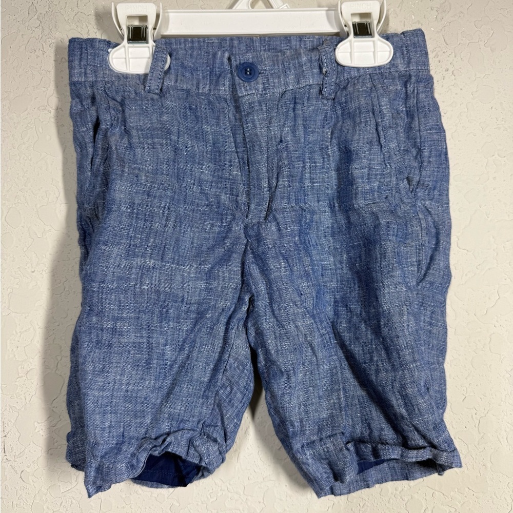 Fleurisse Blade Prince Harry Blue Linen Shorts Size 4T
